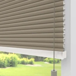 Fenstr Dubbel Plissé Elsa Taupe Verduisterend