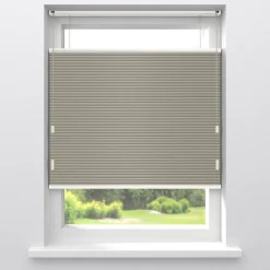 Fenstr Dubbel Plisségordijn Thirza Taupe Verduisterend