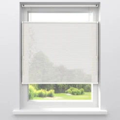 Fenstr Dubbel Plisségordijn Lou Wit Transparant