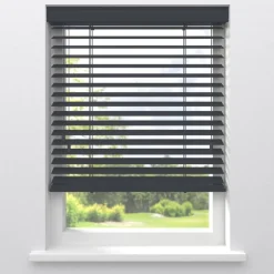 Fenstr Houten Jaloezie Hein Antraciet 50mm