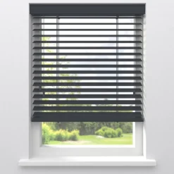 Fenstr Houten Jaloezie Theun Antraciet 65mm