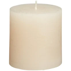 Kaars Rustiek Ecru 7x7 Cm