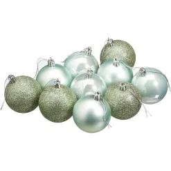 Kerstballen Salie Groen - 10 Stuks
