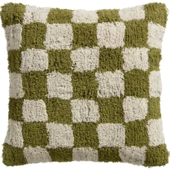 Kussen Check Groen 45x45 Cm