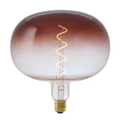 LED Lamp 22x22,5 Cm Bruin E27 Dimbaar