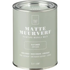 Muurverf Mat Olijf Groen 1 L
