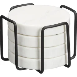 Onderzetters Marmer Wit 4 Stuks