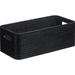 Opbergkist Husum Zwart 38x17x12 Cm