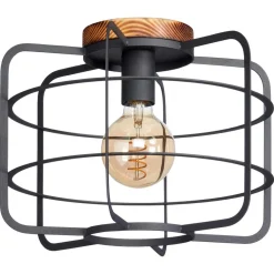 Plafondlamp Wood Zwart