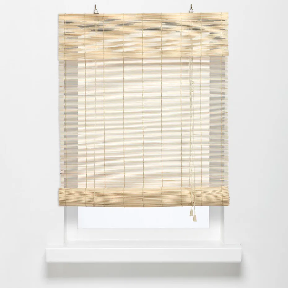 Rolgordijn Bamboe Naturel 90x160 Cm