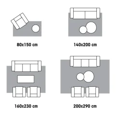 Vloerkleed Carlotta Wit