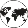 Wanddecoratie El Mundo Zwart