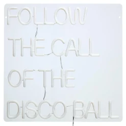 Wandlamp Neon Discoball Rood