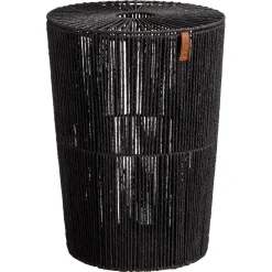 Wasmand Rope Rond Zwart
